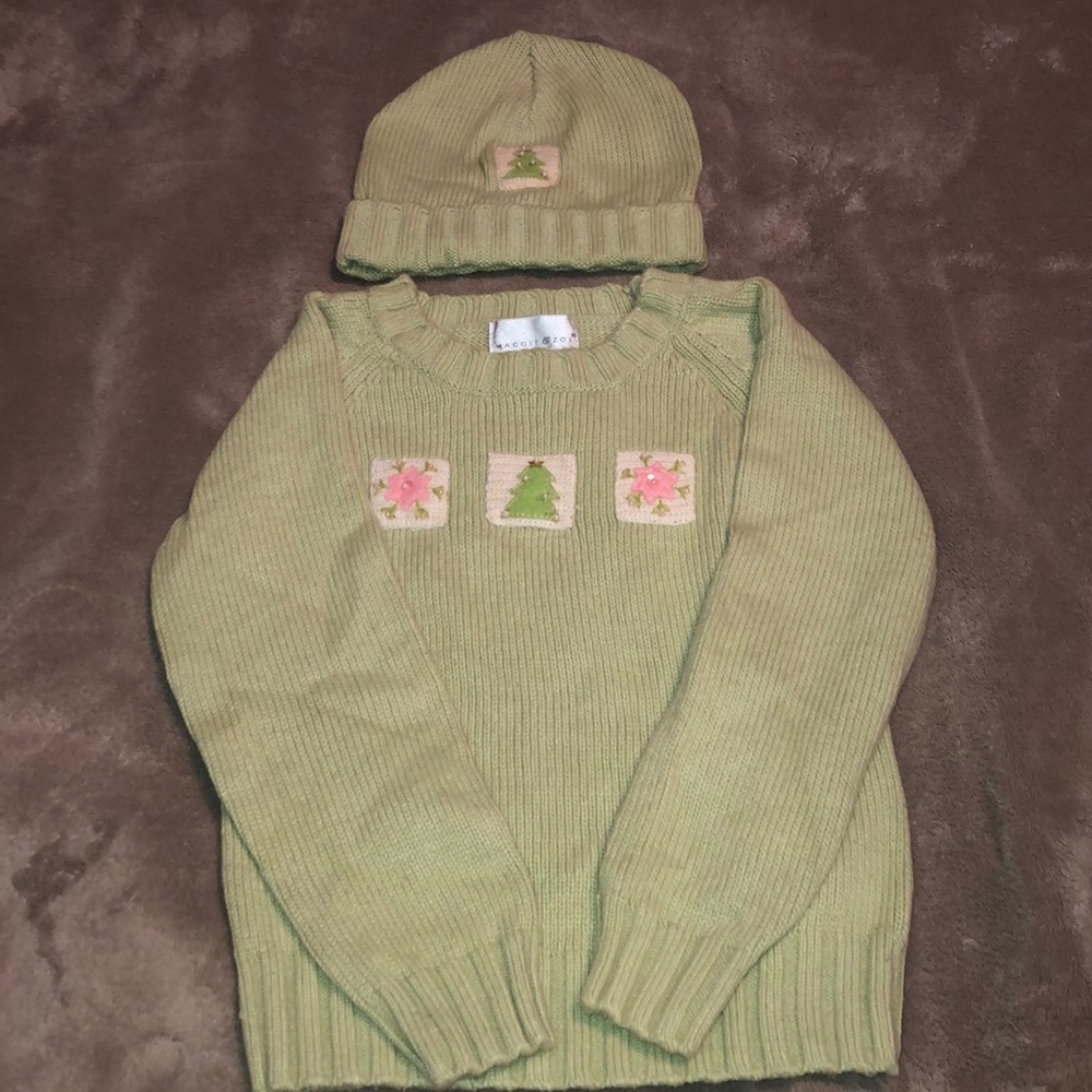 Adorable Girls Maggie Zoe Sweater and Hat Set
